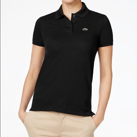 black slim fit polo